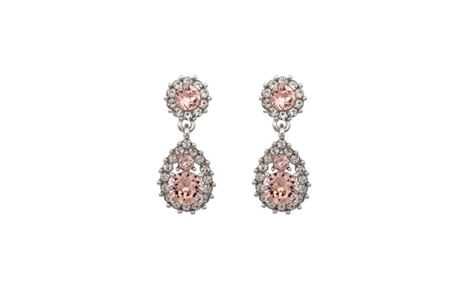 Lily spirit rose sofia earrings silk silver pink one size