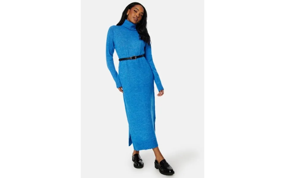Pieces juliana ls rollneck knit dress french blue m