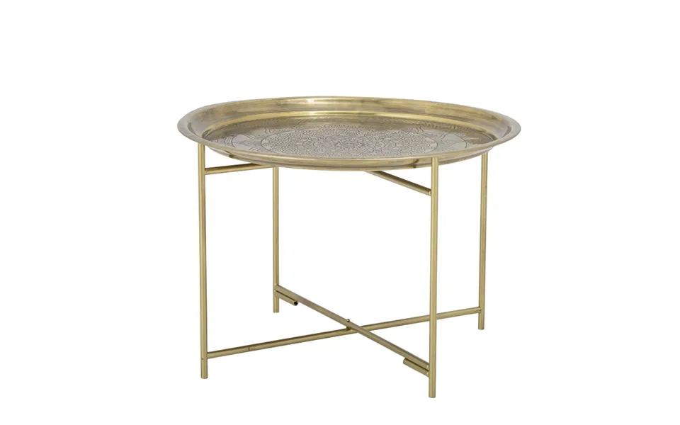 Dalia tray table in iron - brass