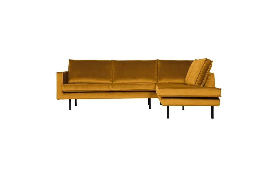 Rodeo corner sofa dextral velours - ocher