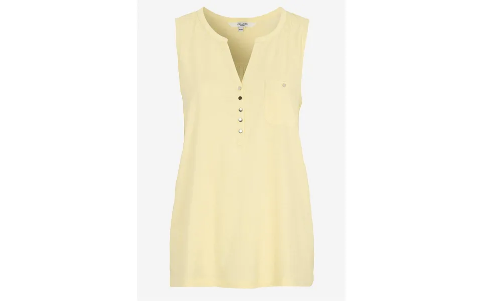 Sleeveless jerseytop with metal buttons andrea