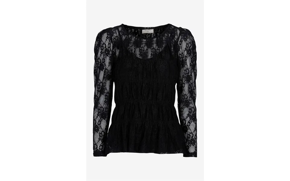 Wrinkled lace blouse hilo