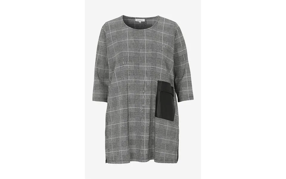 Checkered tunic with three quarters sleeve kassidy
