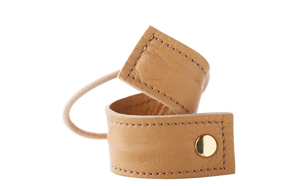 Corinne leather band short bendable camel