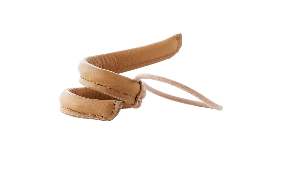 Corinne leather band short narrow bendable camel
