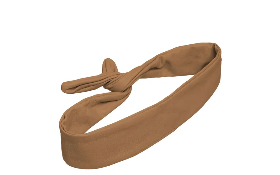 Corinne Leather Hairband Wire Camel