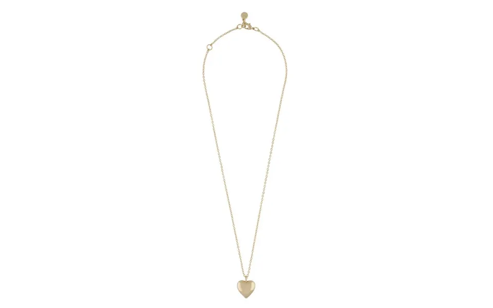 Snö Of Sweden Brooklyn Heart Pendant Necklace Plain Gold 45 Cm