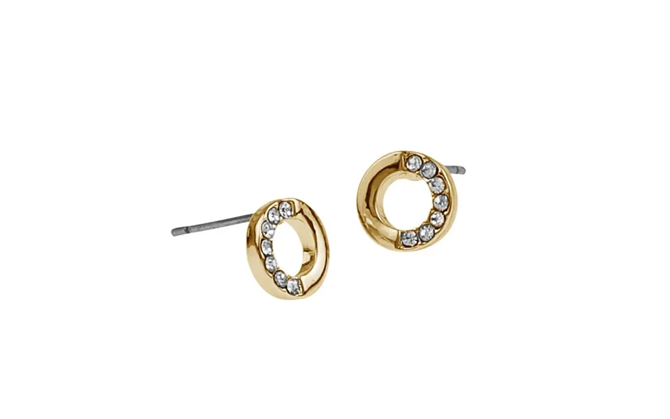 Snö Of Sweden Colline Small Earring Gold Clear 8 Mm