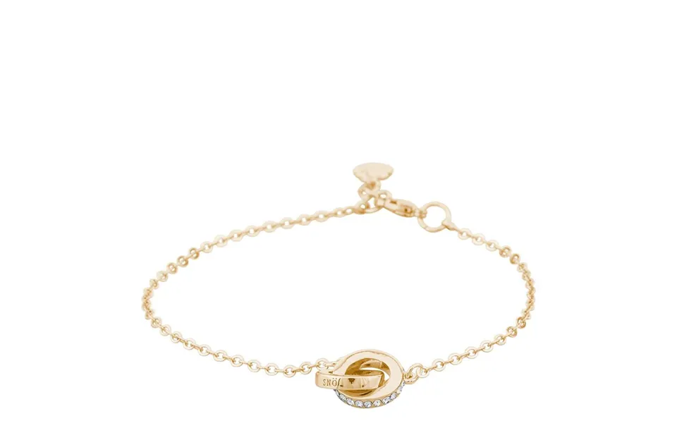 Twist of sweden connected chain bracelet gold clear
