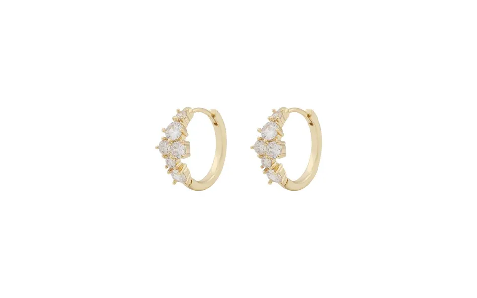 Twist of sweden copenhagen ring earrings gold clear 19 mm