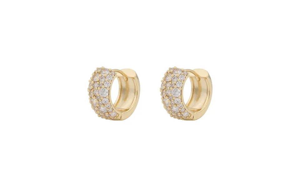 Twist of sweden copenhagen wide ring earrings gold clear 18,5mm