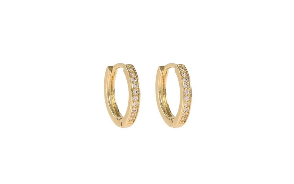 Snö Of Sweden Elaine Small Ring Earring Gold Clear 14mm