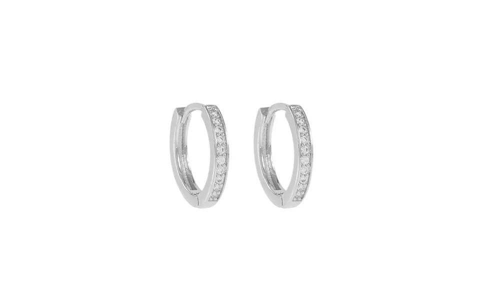 Twist of sweden elaine small ring earring silver clear 14mm