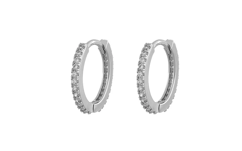 Snö Of Sweden Hanni Small Ring Earring Silver Clear 16 Mm