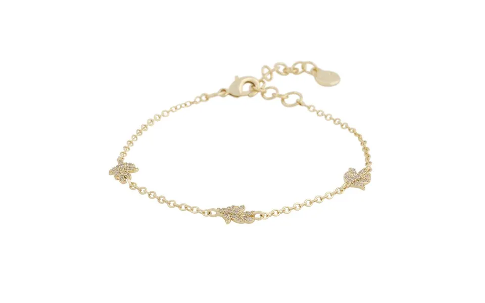 Twist of sweden north chain bracelet gold clear 16-18,5 cm