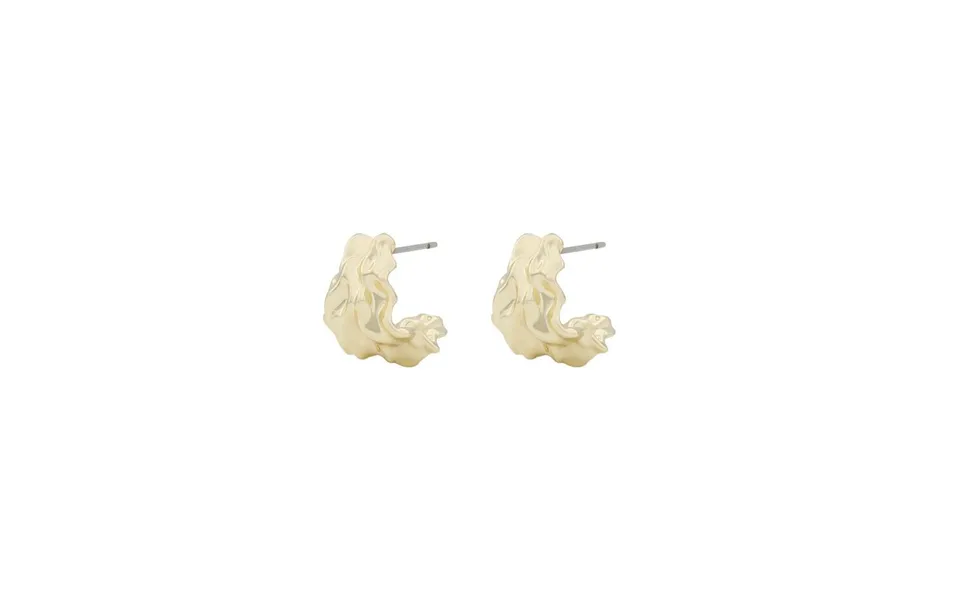 Twist of sweden oz oval earrings plain gold 16 mm