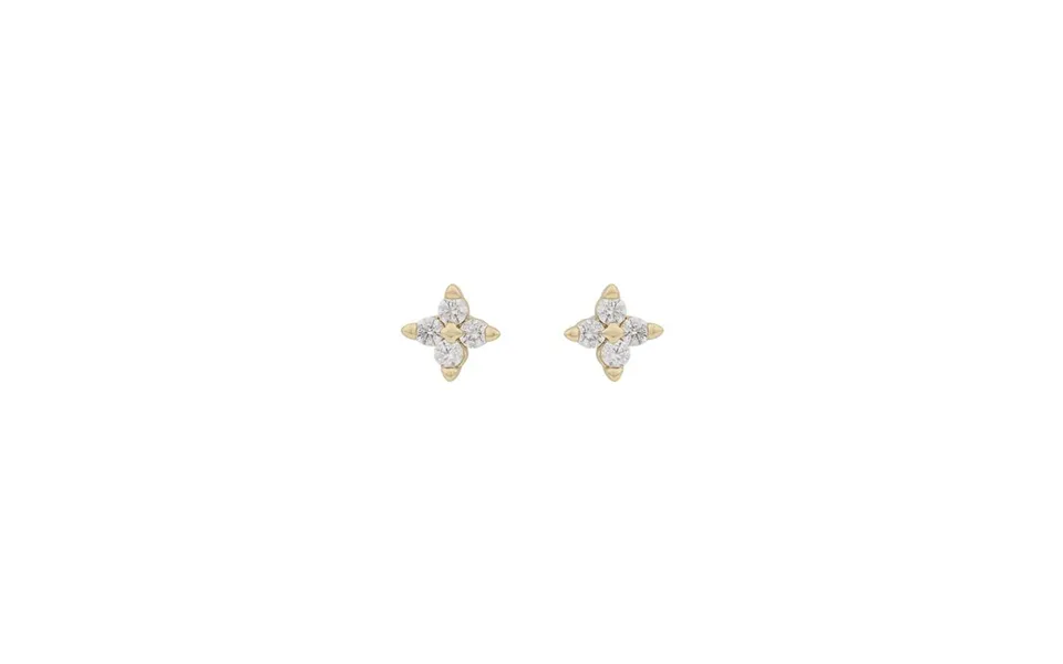 Snö Of Sweden Wish Small Earrings Gold Clear 5 Mm