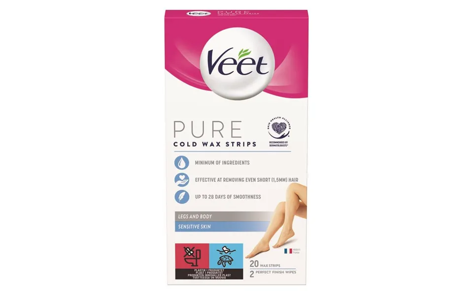 Veet puree cold wax strips legs spirit piece 1pcs