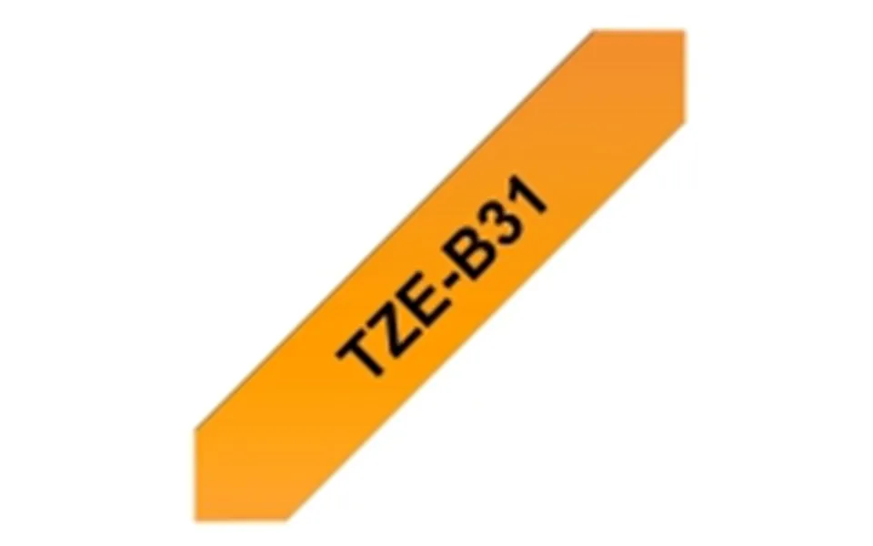 Brother tze-b31 - black on fluorescent orange 12mm x 5m