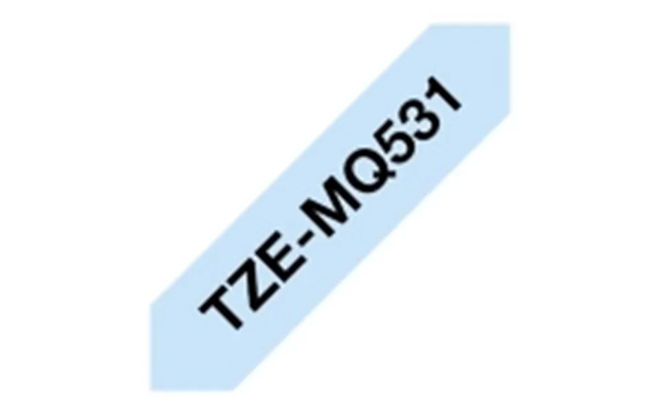 Brother Tze-mq531 Sort På Pastelblå 12mm X 8m