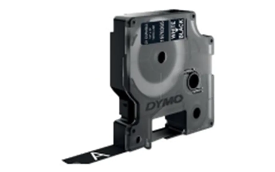 Label tape dymo d1 durable white on black 12mm x 3m