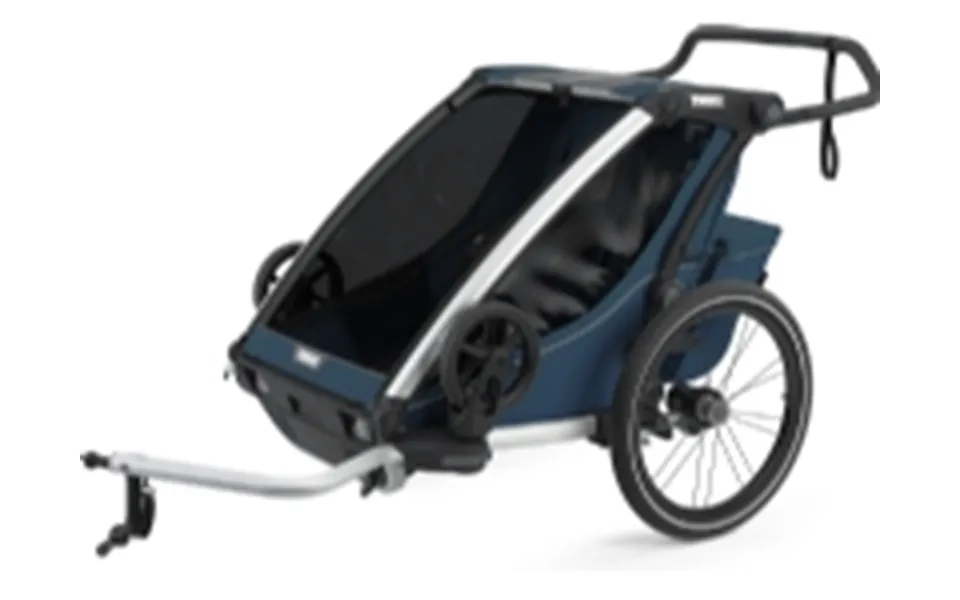 Thule chariot cross 2-i-1 multifunctional bicycle trailer to one or two children majolica blue