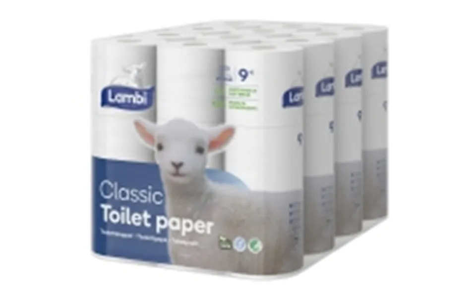 Toiletpapir Lambi Classic 3-lags 20,6m Hvid - 36 Ruller Pr. Karton