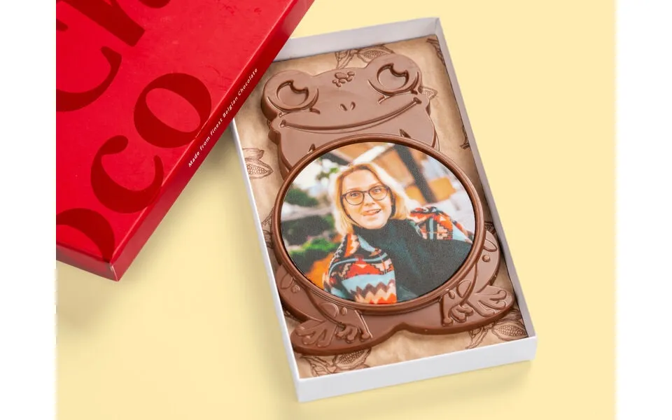 Personal chokoladefrø with picture