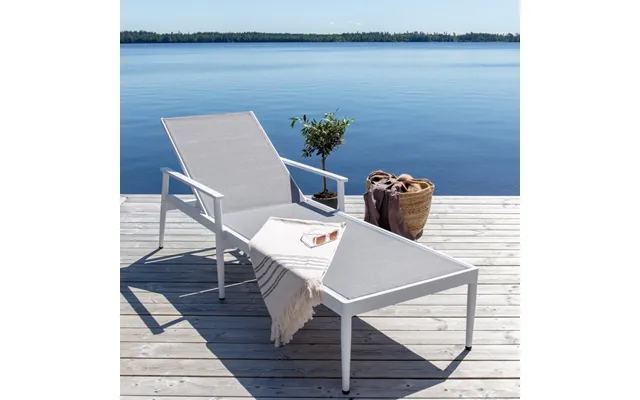 Ajim - Solvogne I Hvid Aluminium Og Sort Stof, 2 Stk.