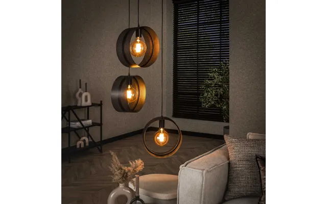 Circulos - Loftlampe Med Tre Metalringe Levering Uden Pære