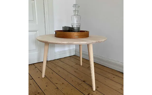 Ct 10 - Sofabord I Massiv Bøg Og Diameter 70 Cm Højde 45 Cm Ubehandlet product image