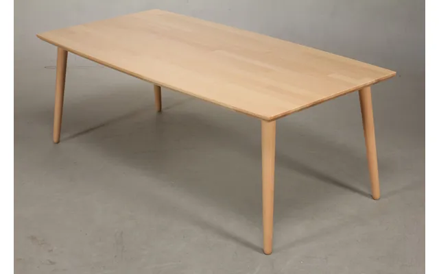 Ct 10 - Sofabord I Massiv Bøg Med Rektangulær Form Og Størrelse 140 X 80 Cm Højde 50 Cm Ubehandlet