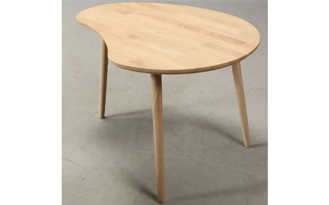 Ct 10 - Sofabord I Massiv Eg, Med Paletform Og Størrelse 74 X 55 Cm Højde 45 Cm Hvid Olieret