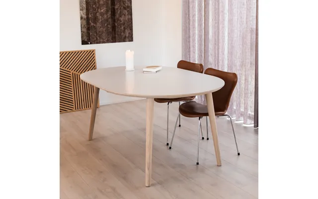 Dt 100 - Rundt Spisebord Med 2 Tillægsplader I Hvid Laminat, Fire Størrelser Bord Med 2 Tillægsplader, Ø 90 Cm