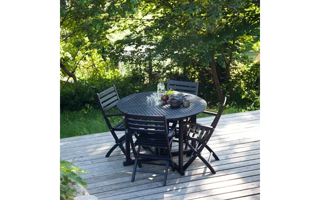 Expa - Spisebord Med Folde Funktion, Sort Mahogni, Diameter 110 Cm
