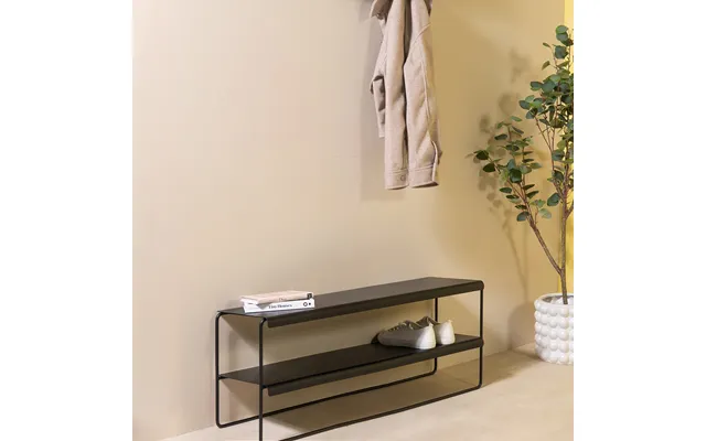 Zoot - Skohylde I Sort Metal, Bredde 103 Cm.