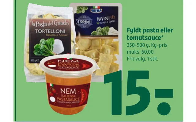 Stuffed pasta or tomato sauce product image