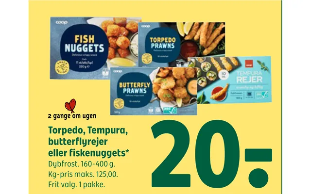 Torpedo, Tempura, Butterflyrejer Eller Fiskenuggets product image