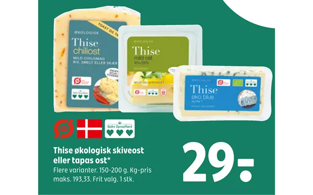 Thise organic skiveost or tapas cheese product image