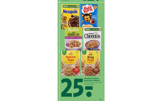 Havrefras, Pauluns, Nestlé Eller Guldkorn product image