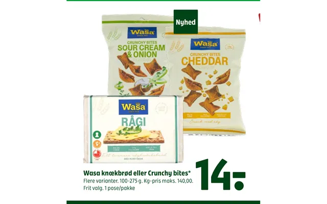 Wasa Knækbrød Eller Crunchy Bites