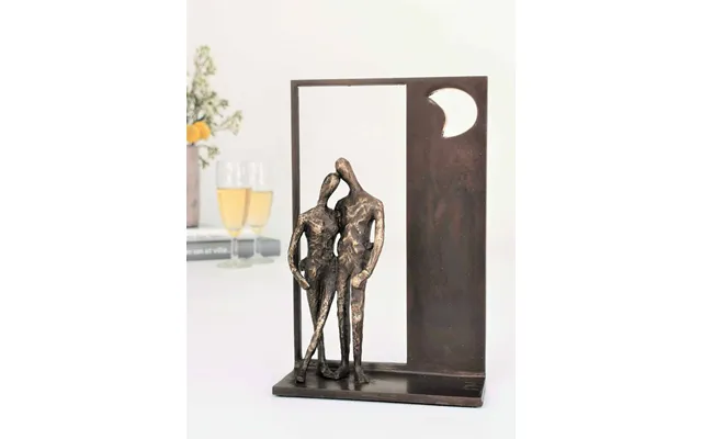 Fly Me To The Moon Bronzeskulptur Med Par Kærlighed