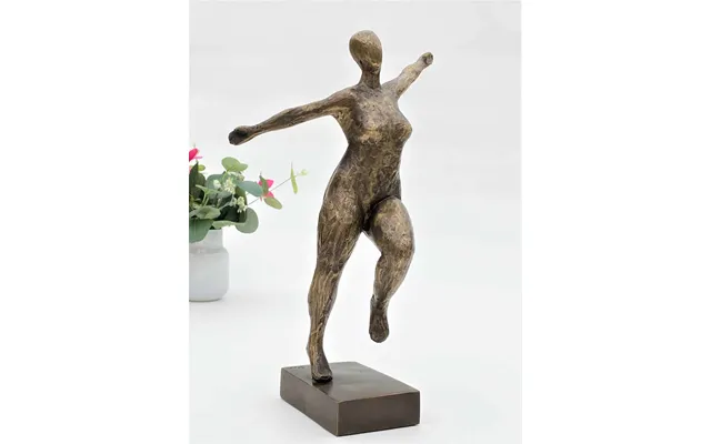 Livsglæde Bronzeskulptur Af Kvinde Glæde Og Energi