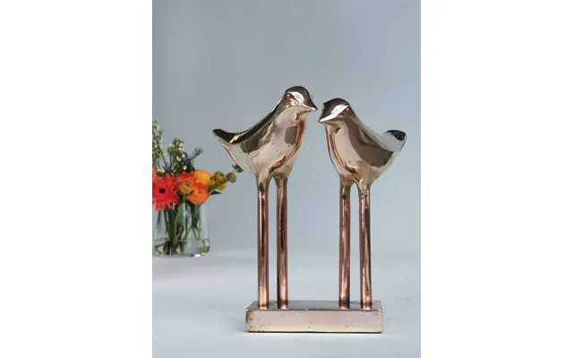 Love Birds Bronzeskulptur Med Par Kærlighed