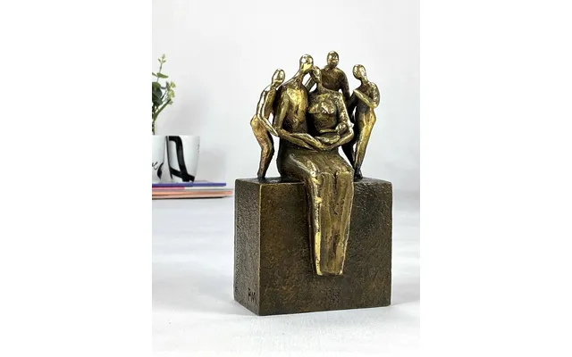 Min Familie Bronzeskulptur Med 4 Børn Tryghed Og Fællesskab