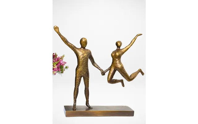 Perfect Match - Bronzeskulptur Med Par Romantisk Gave