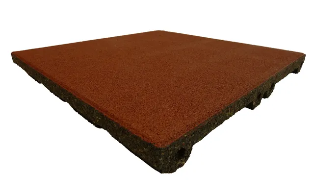 Ergofloor - Ergoplay Impact Gummifliser Faldunderlag 500x500x75 Mm Rød