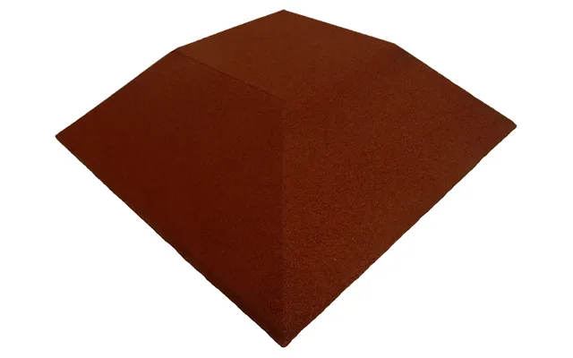 Ergofloor - Ergoplay Impact Gummifliser Faldunderlag Hjørne 500x500x75 Mm Rød