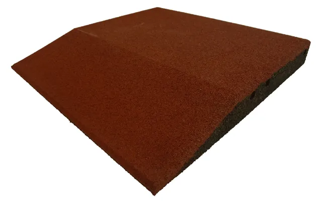 Ergofloor - Ergoplay Impact Gummifliser Faldunderlag Rampe 500x500x60 Mm Rød