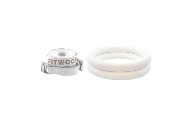Fitwood Ulpu Gymnastikringe 28mm - Hvid-overflade Hvid Strop